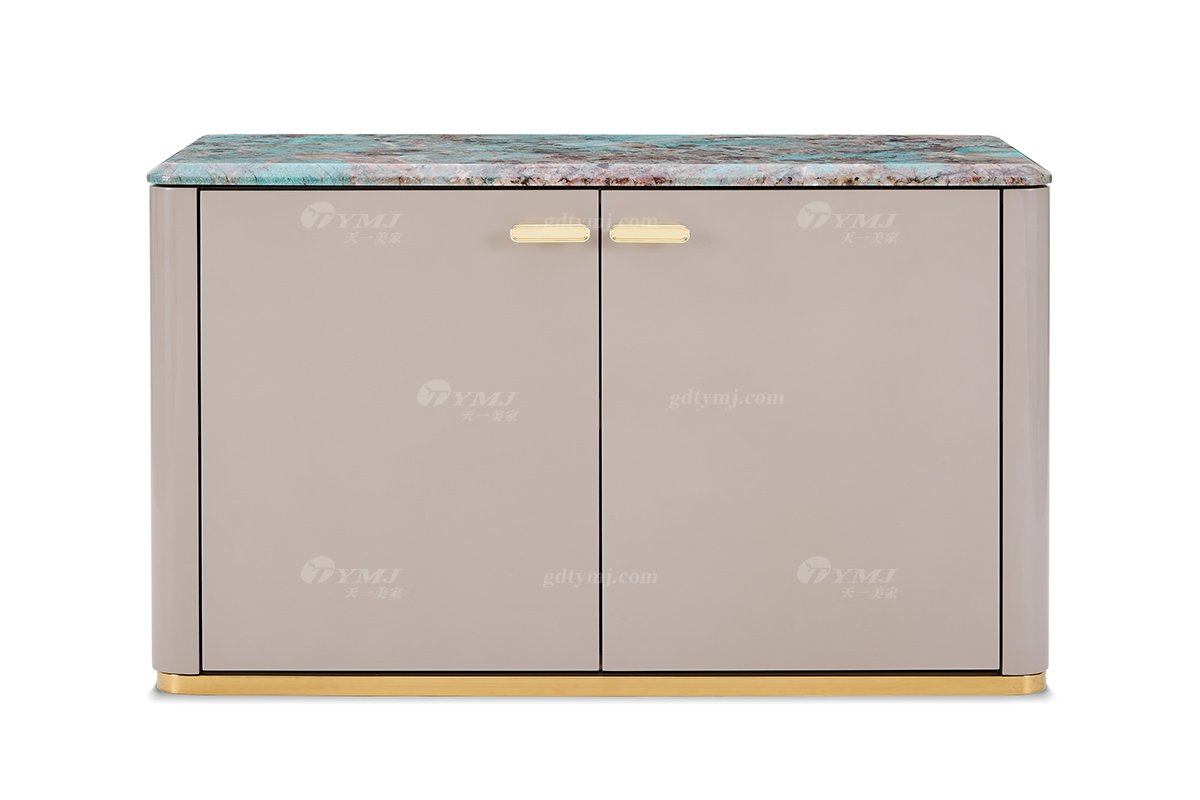 意式輕奢家具高端別墅會(huì)所豪宅家用時(shí)尚奢華天然大理石面小茶柜