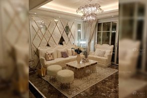 輕奢現(xiàn)代簡約風格別墅家具--南京萊蒙水射春天別墅家具項目工程案例展示！